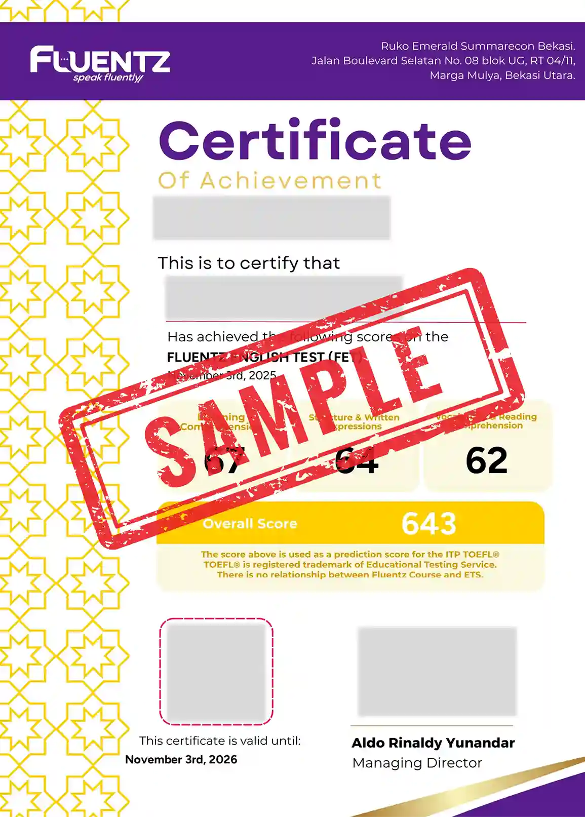Unofficial Score TOEFL ITP